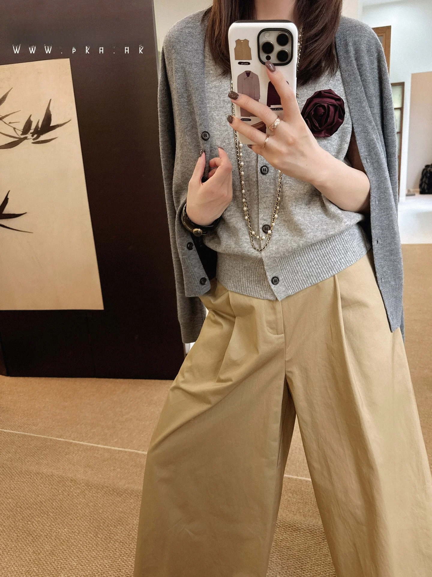 

PKHHK Шерстяной вязаный кардиган премиум-класса и комплект жилета, повседневный облегающий мягкий теплый однотонный костюм из двух предметов для поездок на работу