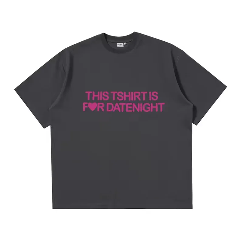 

Men T-Shirt Oversized Cotton Short Sleeve Letter Streetwear Summer Tee Y2k Aesthetic Unisex Top Korean Fashion Harajuku Clothing