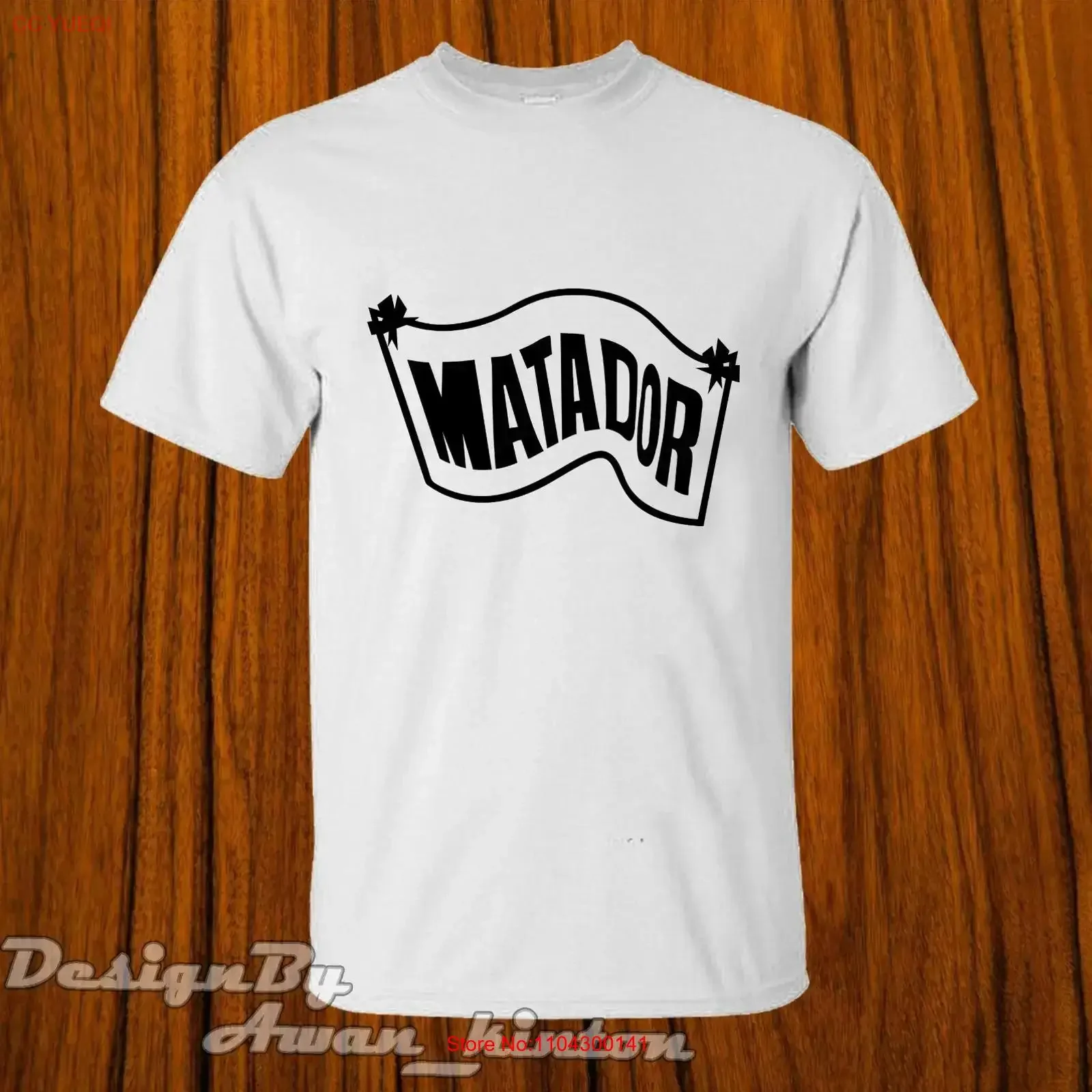 Clothing Matador Funny Logo T Shirt Made In usa White Color long or short sleeves vintage Washed Casual fashion Stretched