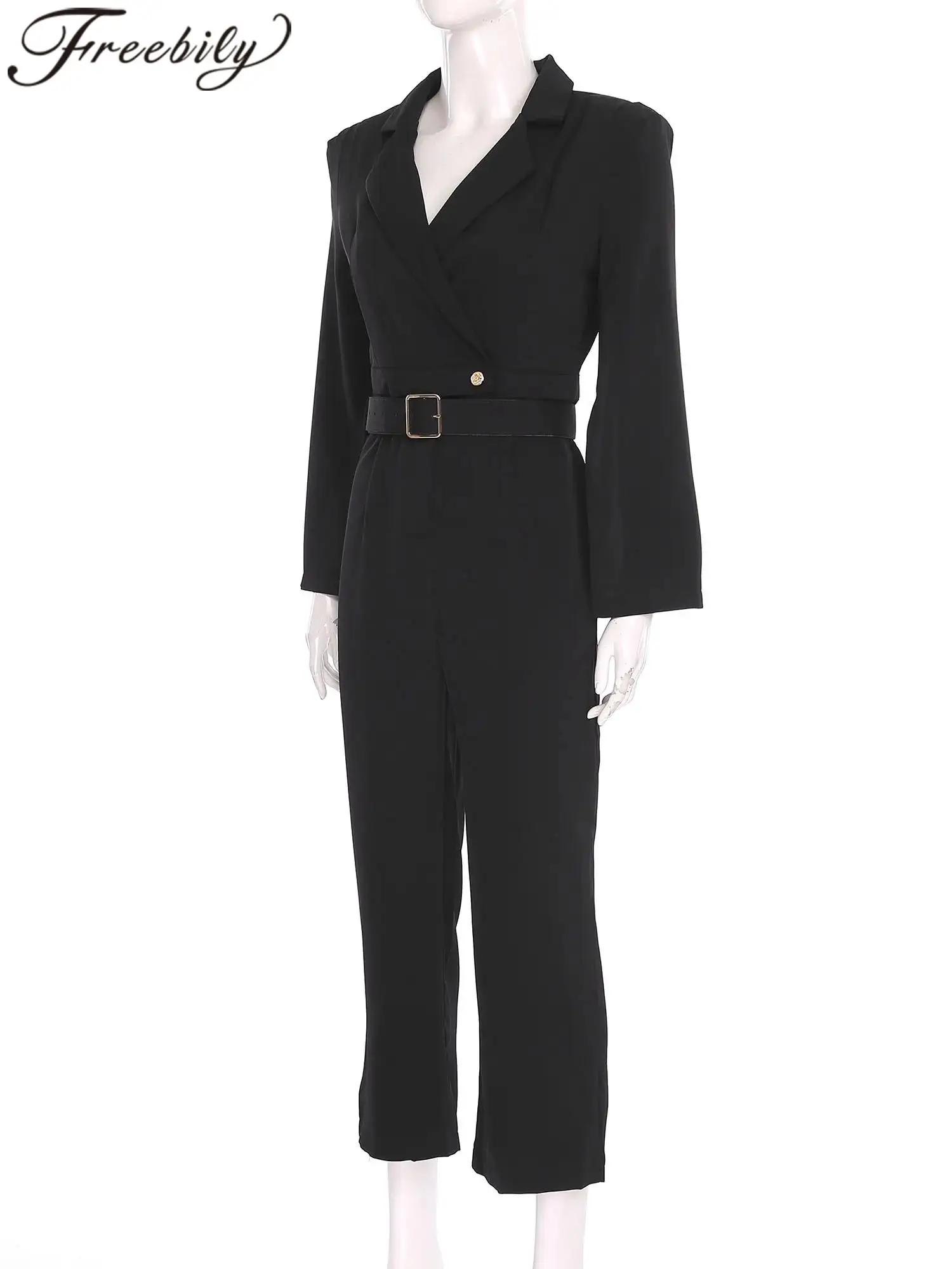 

Fashion Women's Dressy Fall Jumpsuits Long Sleeve Formal Rompers for Business Meetings Casual Outings Communter Woman's Clothes