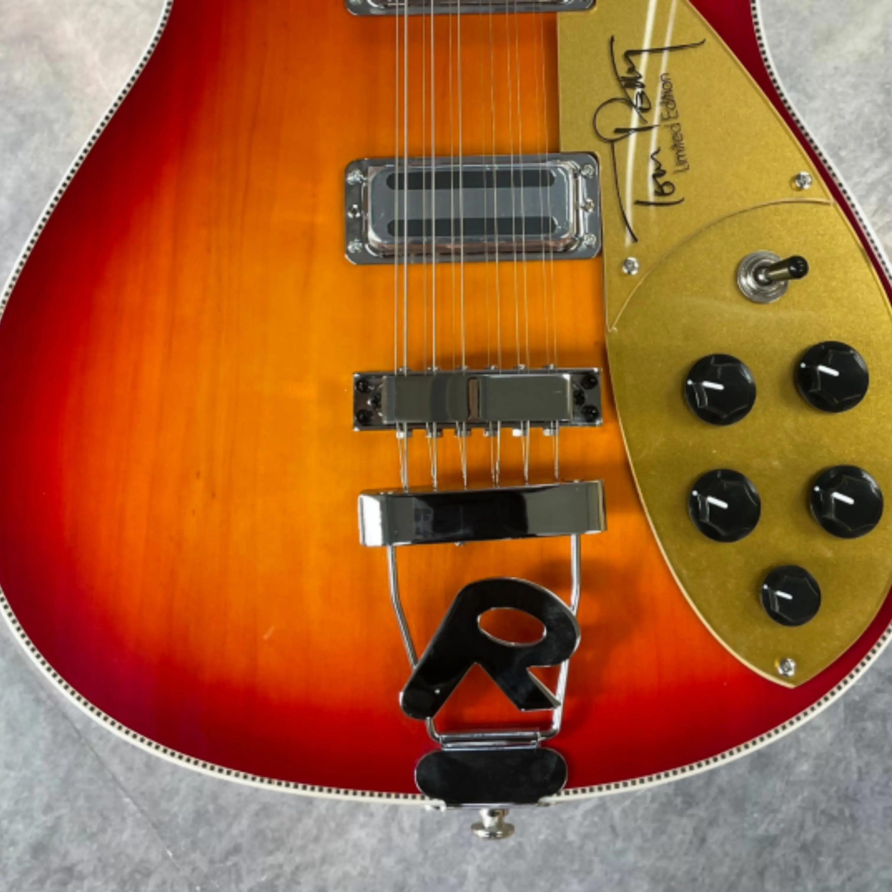 CS Color 12-String Electric Guitar With Multi-Knob Tone Control, Solid Wood Body Guitars, Vintage Rock Sound Guitarra