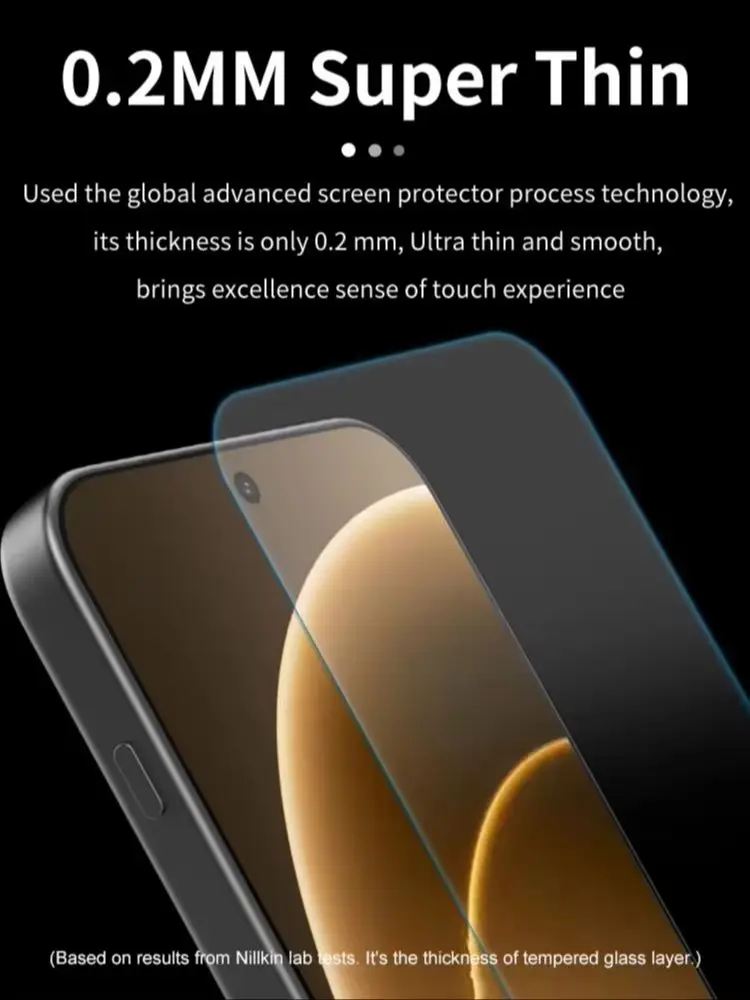 NILLKIN – folia ochronna na ekran z hartowanego szkła do telefonu OnePlus 15 i 16. Wysokiej jakości, przezroczysta folia ochronna H+PRO, 2.5D, twardość 9H. — zdjęcie produktu 7