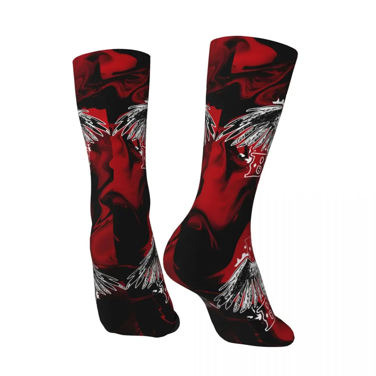 Crazy compression Amazing Sock for Men Harajuku Limp Bizkit Seamless Pattern Crew Sock Casual