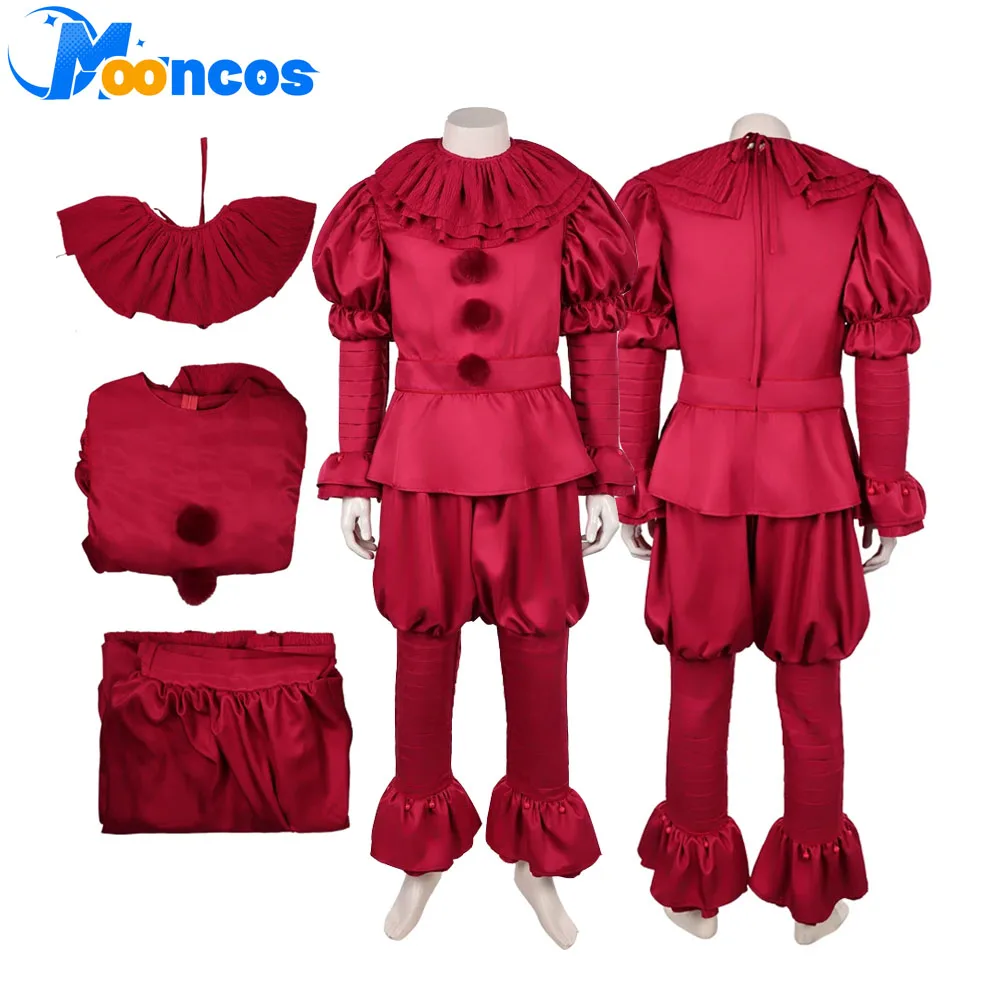 

Pennywise Косплей Костюм 2025 ТВ Добро пожаловать в Держи Мужчины Фантазия Красный Ужас Disfraz Одежда для взрослых Хэллоуин Карнавальный костюм для вечеринки