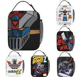 Mazinger Z-Bolsa de almuerzo con aislamiento para el hogar, térmica fiambrera reutilizable para todas las estaciones, accesorios para Super Robot, escolar, Voltes V