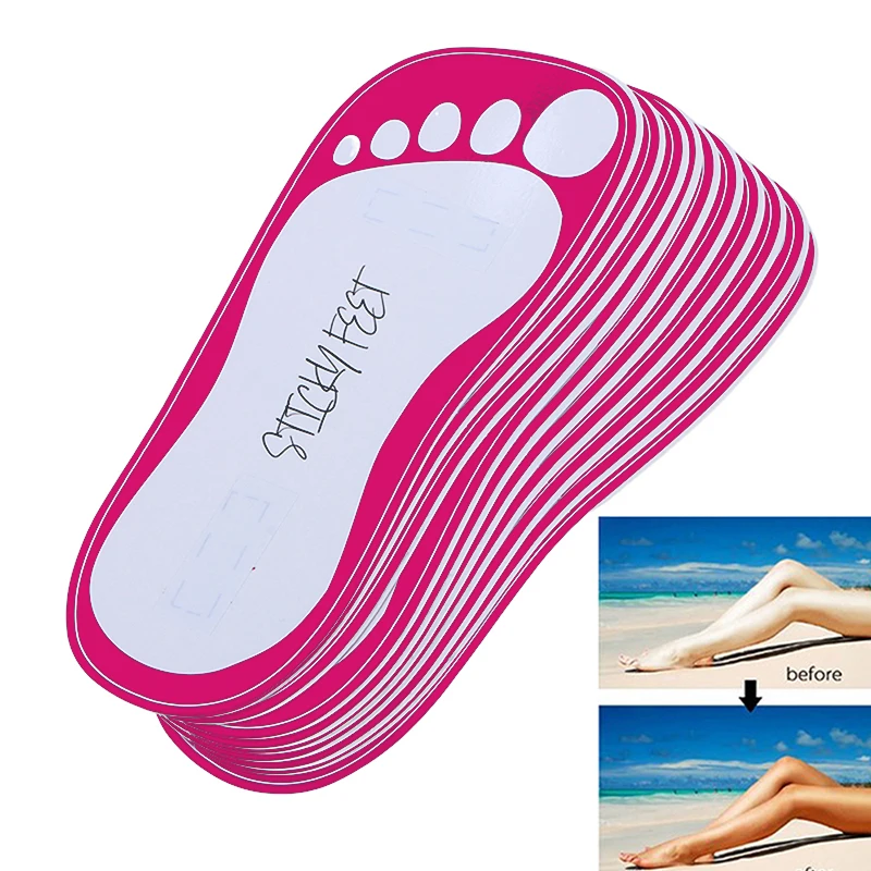 Almohadillas de goma EVA para pies, protectores antideslizantes y desechables para zapatos de playa y playa, accesorios sin sol, novedad, 10 pares