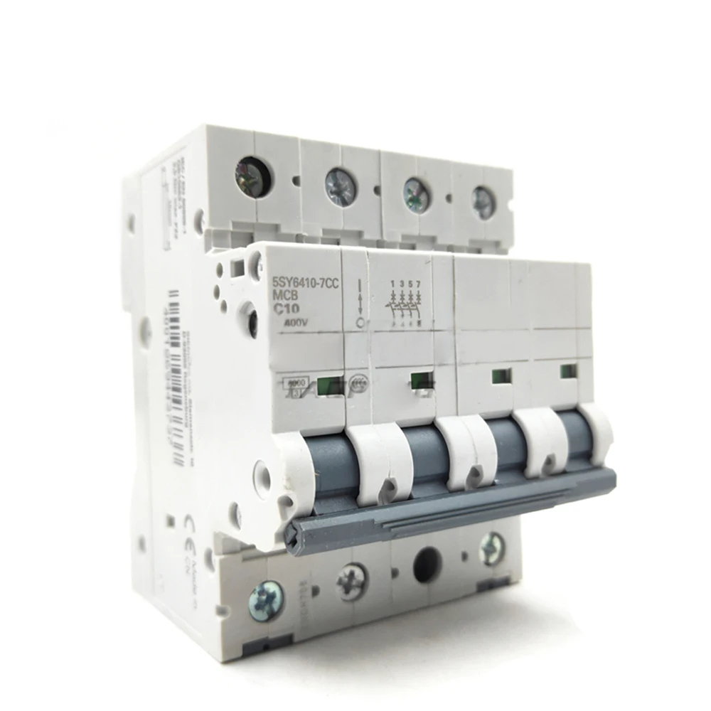 New for Siemens 5SY6410-7CC 4P 10A 400V Guide Rail Installation Mini Circuit Breaker