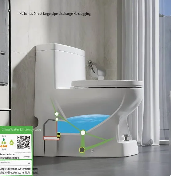 Toilet,Ceramic Integrated Toilet, Anti-backflow Odor-free Direct Flushing Foot-operated Toilet Seat Toilet, Large Diameter, Hote