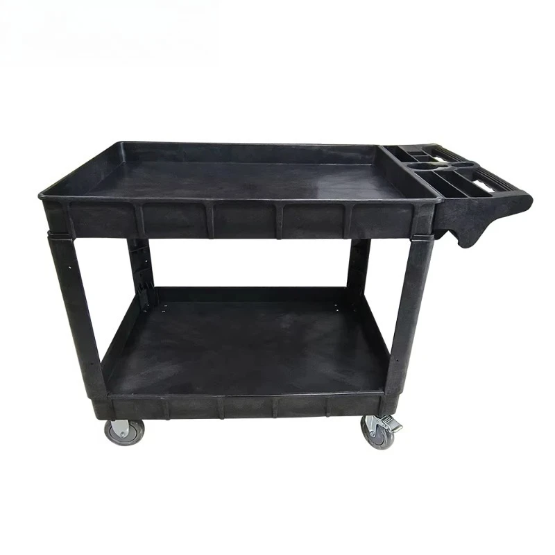 Multifunctional Double Layers Utility Cart Housekeepin Tool Trolley Service Carts