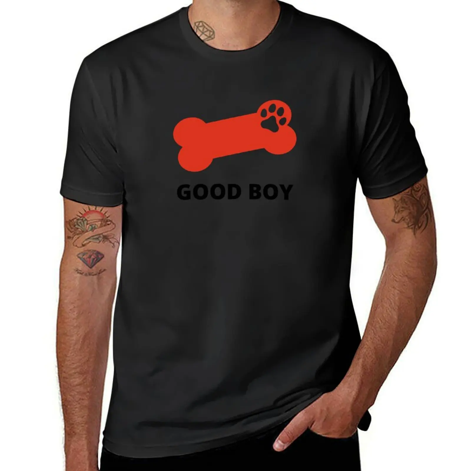 Pup spielen Welpen Knochen guten Jungen T-Shirt Zoll entwerfen Sie Ihre eigenen Kurzarm T-Shirt Kleidung für Männer