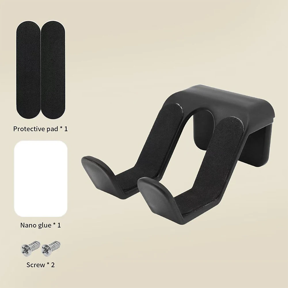 Universeller Kopfhörerständer, selbstklebender Kunststoff-Wandhalter, Headset-Halterung unter dem Schreibtisch, Unterstützung für Gaming-Kopfhörerhalterung – Detail 3