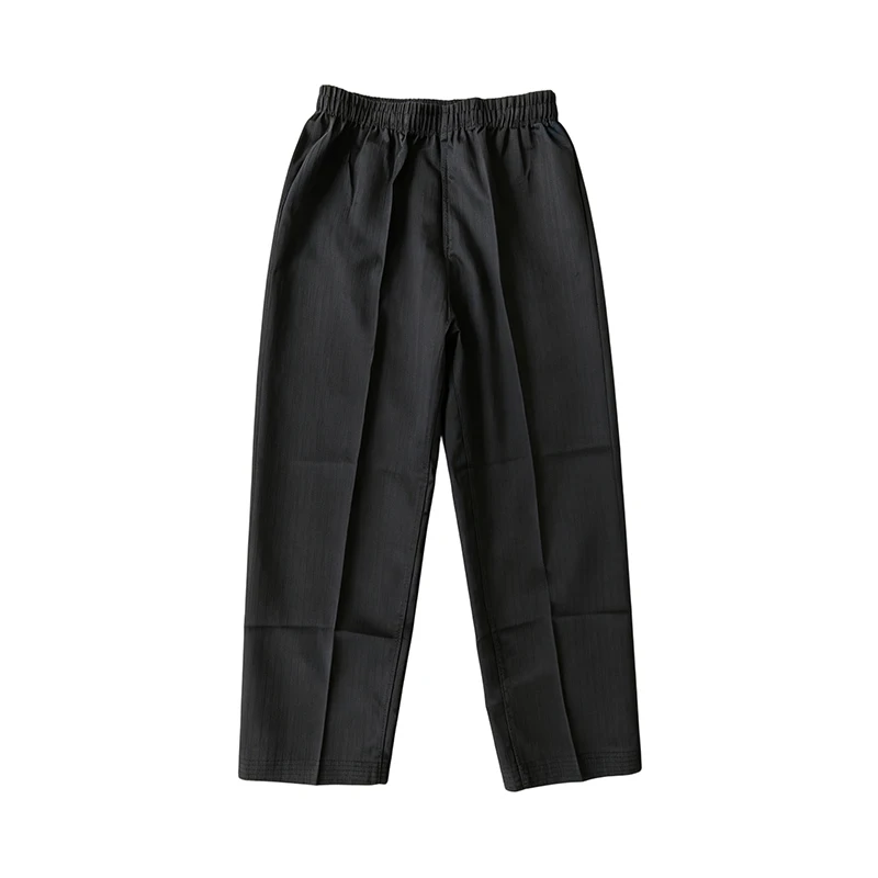 Black Taekwondo Poomsae Dobok Pants Elastic Waist Martial Arts Trousers for Karate TKD Form Practice Martial Arts Uniform Bottom