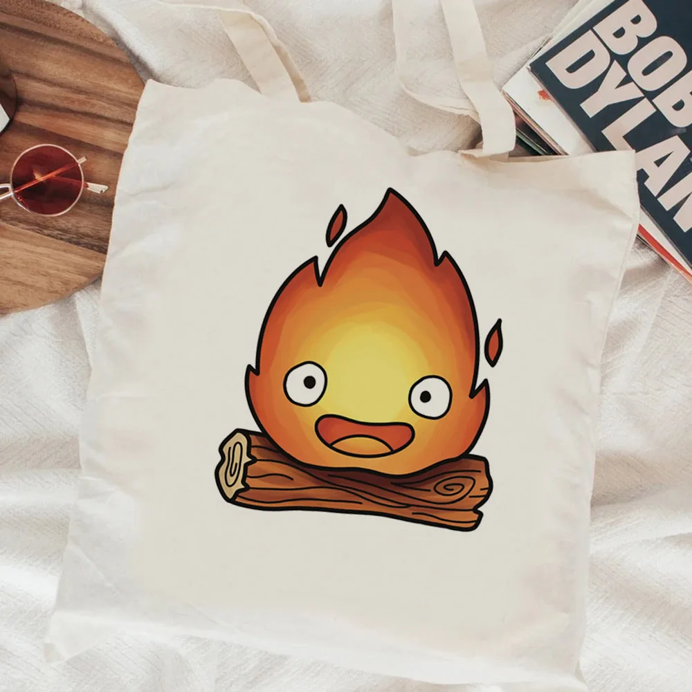 Calcifer shopping bag jute bag eco recycle bag tote shopper shopping bag ecobag woven grab