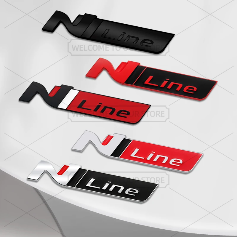 سيارة ثلاثية الأبعاد المعادن N خط الجسم شعار مصبغة شارة الشارات السيارات الذيل ملصق لشركة هيونداي إلنترا فيلوستر كونا توسكاني توكسون I30 I10