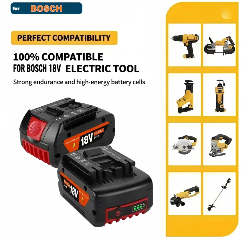 

Suitable for Bosch 18V electric screwdriver tool battery for BAT609, BAT618, BAT614+ charger✅
