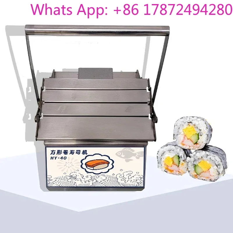 Commercial square sushi roll machine, all stainless steel body, sushi square roll machine, imitation handmade sushi roll machine