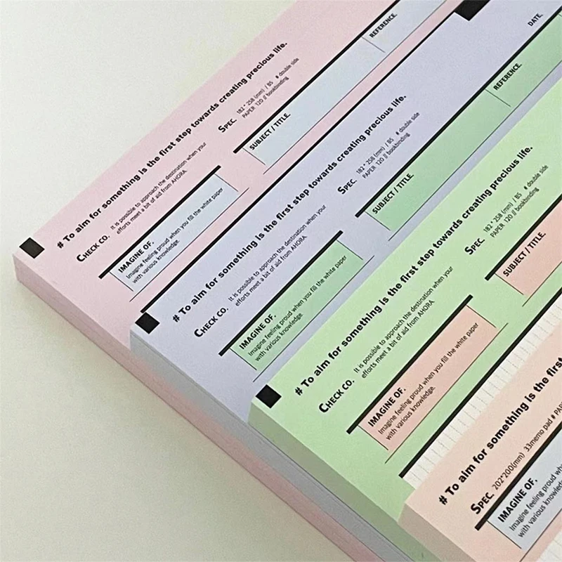 3PCS Peelable Ins Style Minimalist Student B5 Notebook Large Notebook Sticky Notes Hand Books Study Books