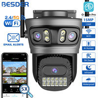 BESDER 15MP Wifi Camera Outdoor Auto Tracking Multi Screens 5X Digital Zoom PTZ Security Protection CCTV Surveillance O-Kam Pro