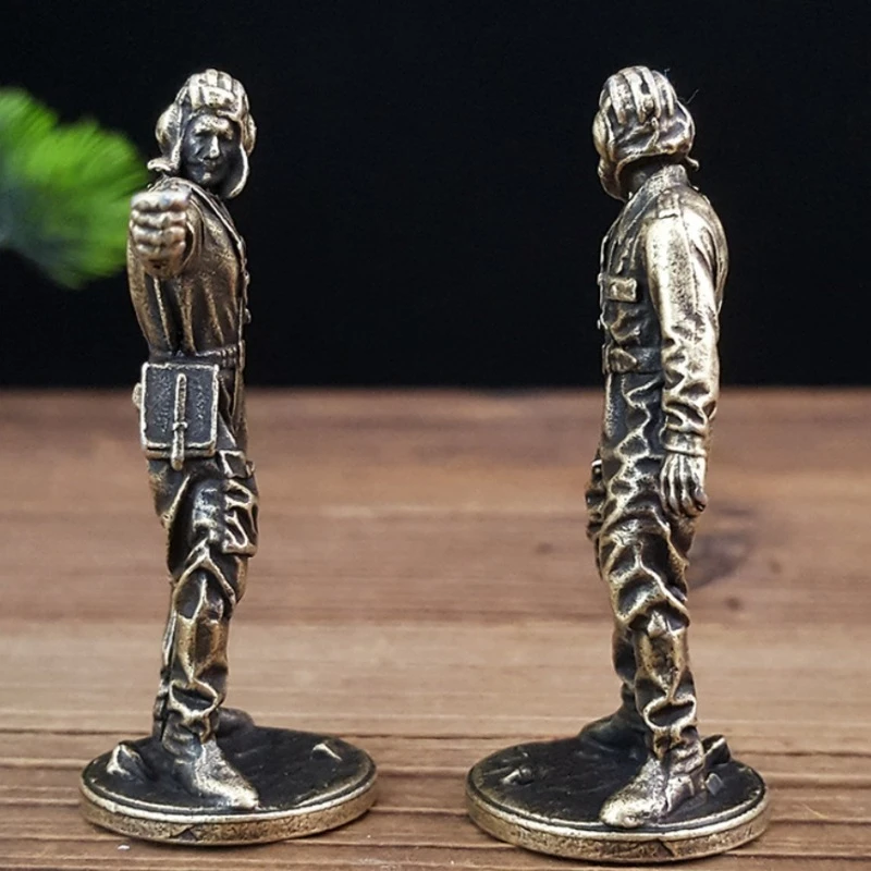 Alloy Polished Soldier Theme Retro Stylish Sculpture Incense Holder Chess Pendant Toy Tea Table Desktop Historical Artistic