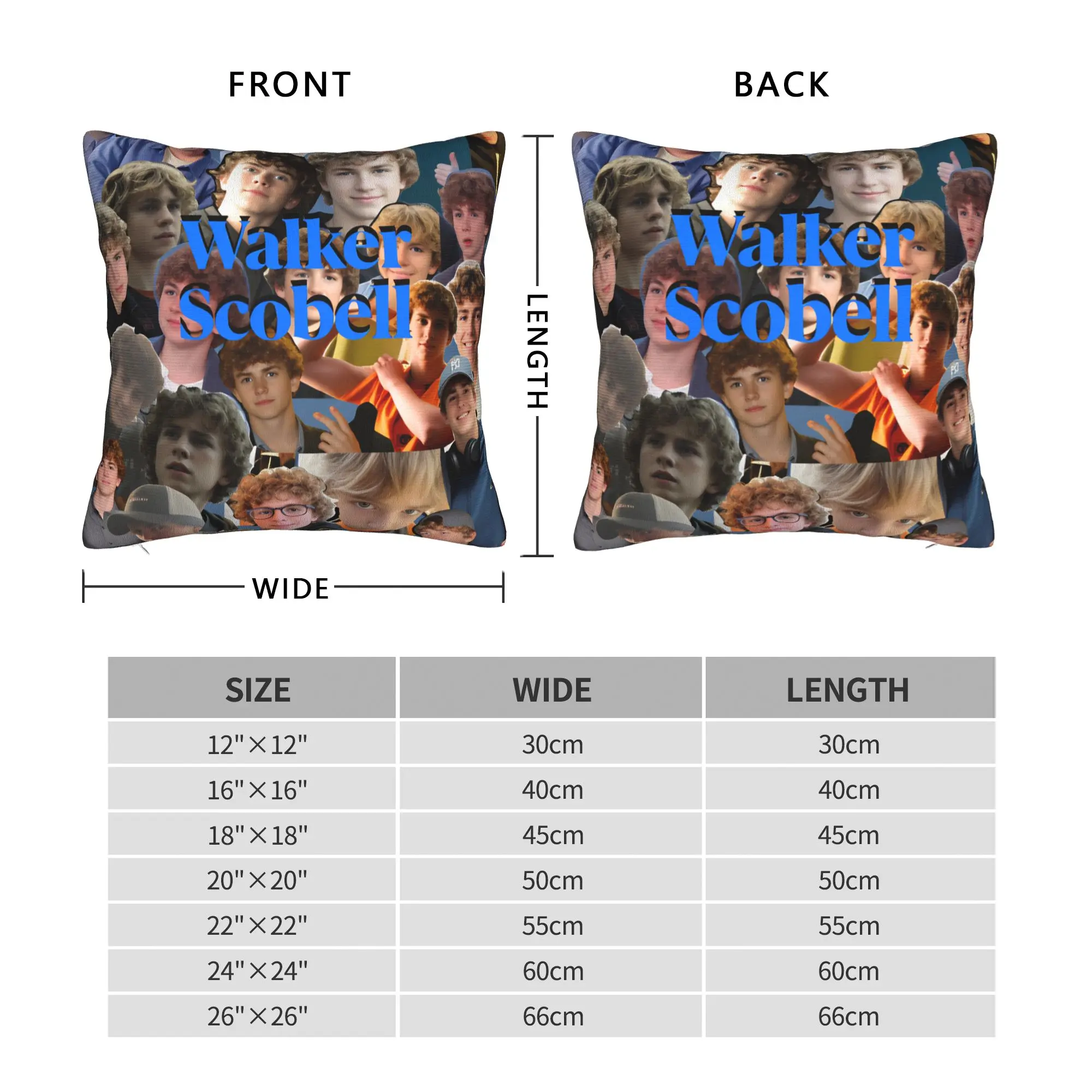 Pillow Cover Walker Scobell (Smile) Mask USA Actor (2)  Fashion Pillow Case For Living Room Chair Pillowcases