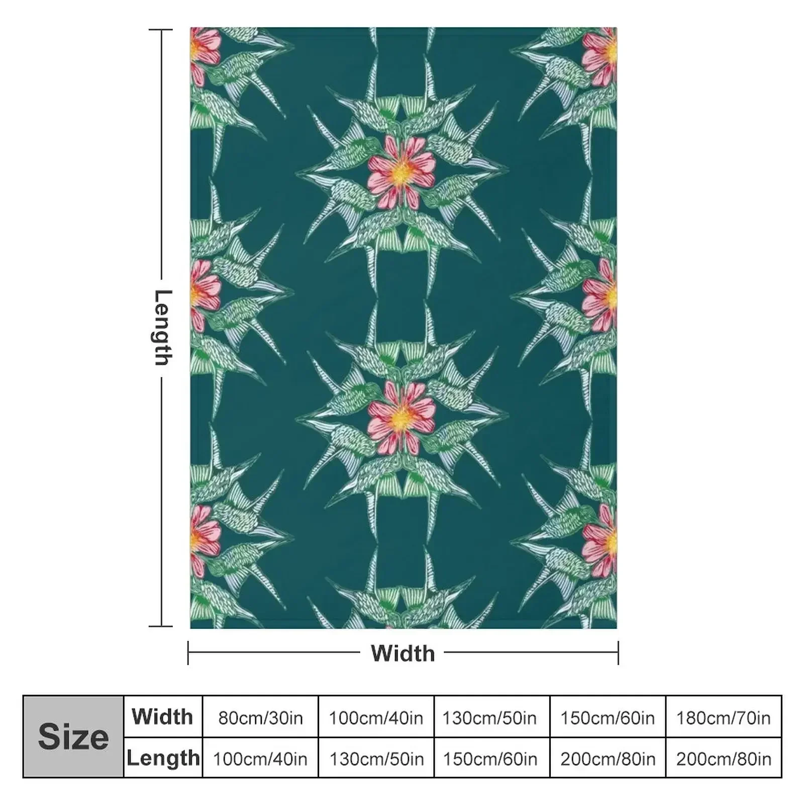 Field Colibri Throw Blanket Large manga Blankets