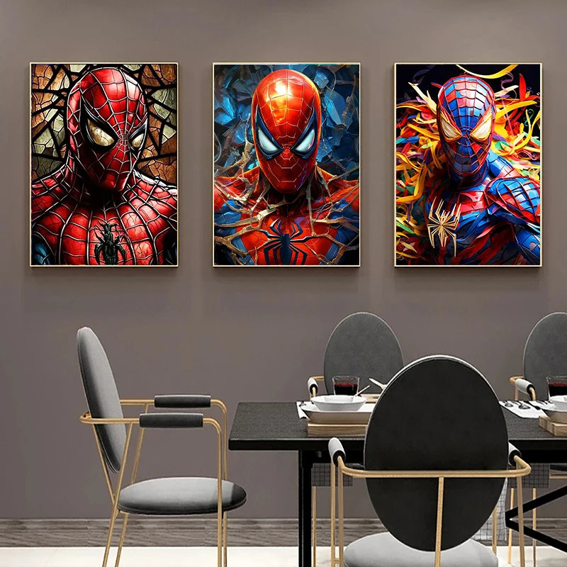 Spiderman Diamond Painting 5D Marvel Superhero Diamond Embroidery Painting Full Diamond Mosaic DIY Cross Stitch Decor Picture