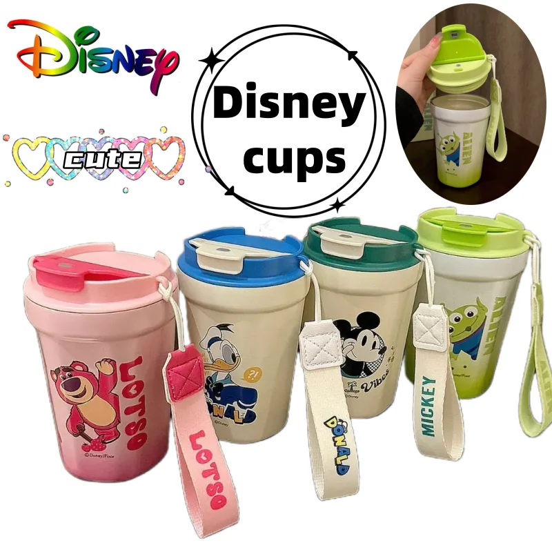 

Disney Микки Маус Дональд Дак Лотсо милый кавайный термос с керамической внутренней частью, кофейная чашка, портативная чашка для воды, праздничный подарок