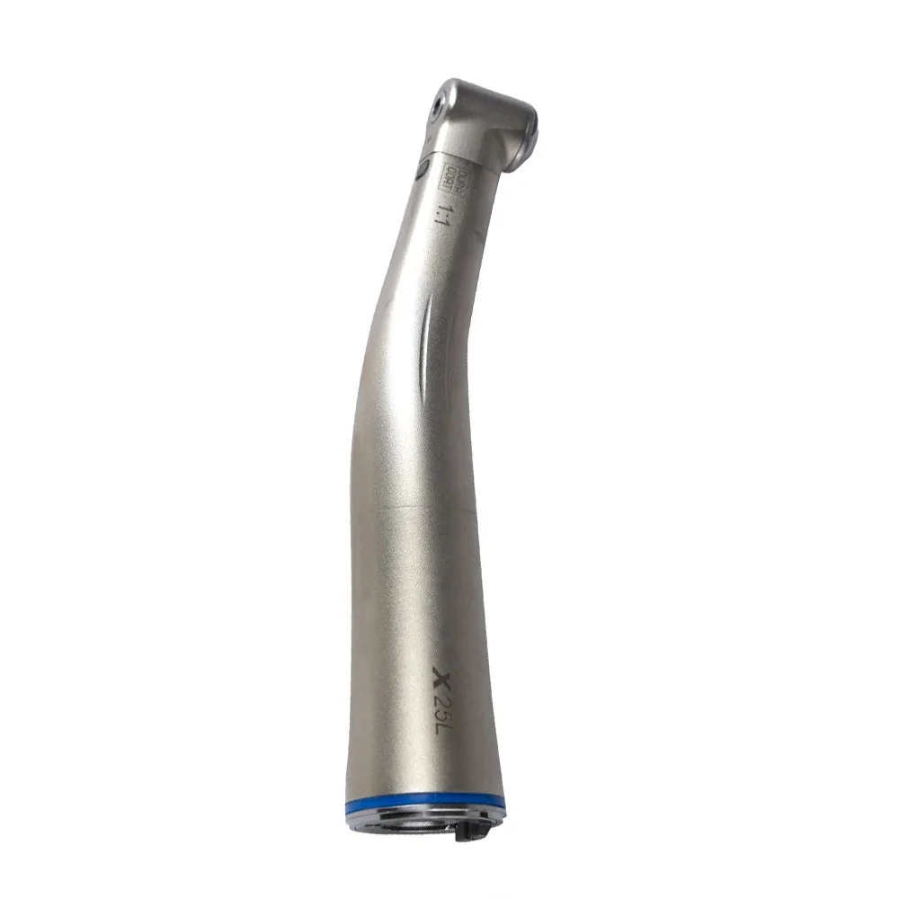 Dental Push Button Low Speed contraangulo  X25L Handpiece  Contra Angle 1:1  Air Motor Fiber Optic LED Against