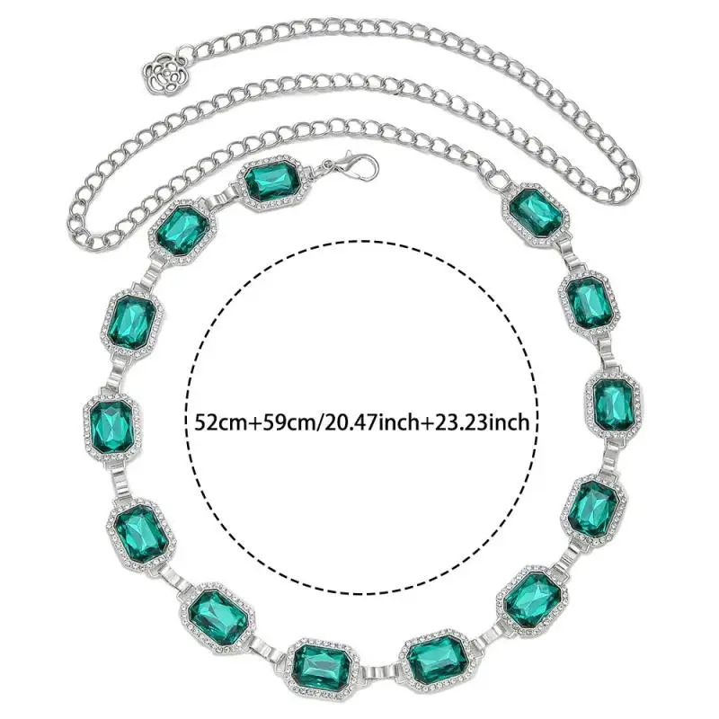 خمر معدن كريستال حجر الراين الخصر حزام البطن سلسلة للنساء موضة جديدة الصيف بيكيني للشاطئ مجوهرات للجسم جديد #6