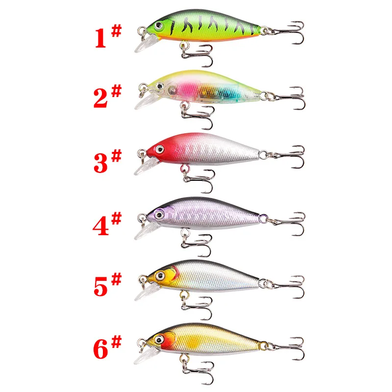 Lure Bait Laser Japanese Submersible Minnow Ringing Bead Noise 5.5cm, 4.5g Juvenile Fish Fishing Bionic Fake Bait Fish Lures