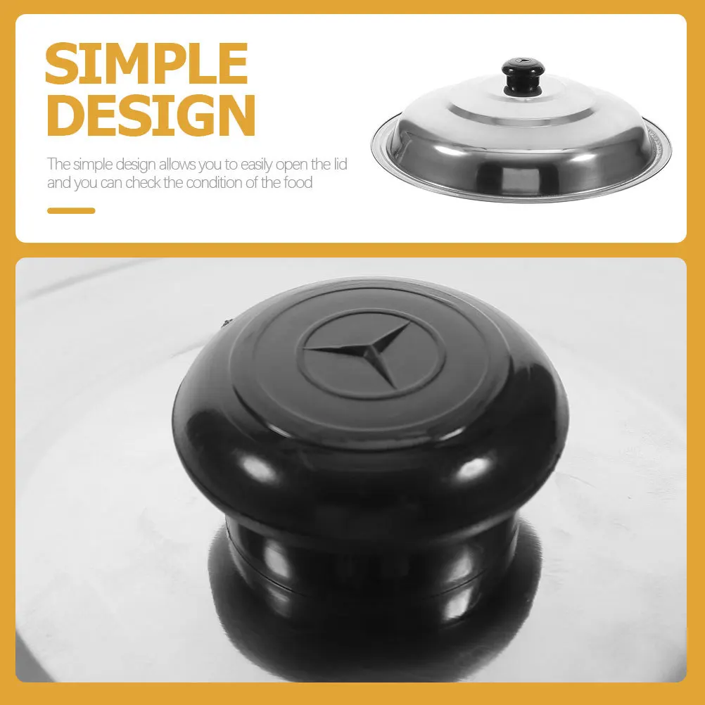 

Stainless Steel Pot Lid 28-32Cm Thickened Round Dome Cover For Frying Pan Skillet Wok Cookware Replacement Kitchen
