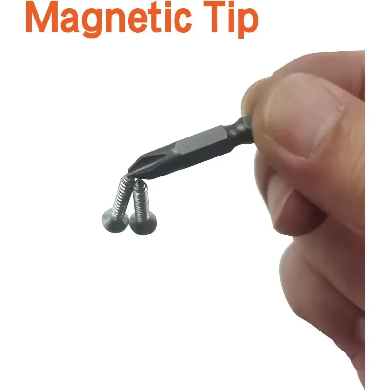 6Pcs Magnetic Screwdriver Bit Set S2 Steel 35mm 1/4 