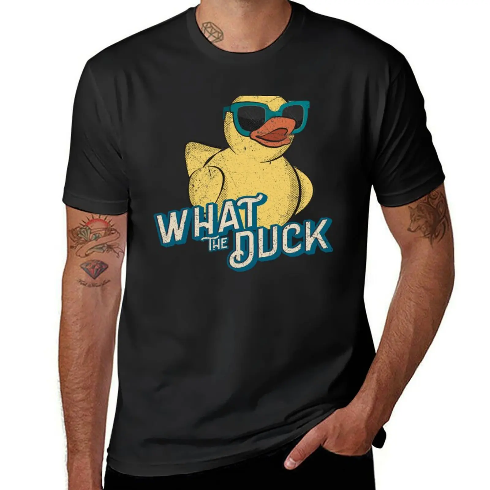 What The Duck Cute Yellow Duckling T-shirt shirts graphic tees summer clothes customizeds men t shirt