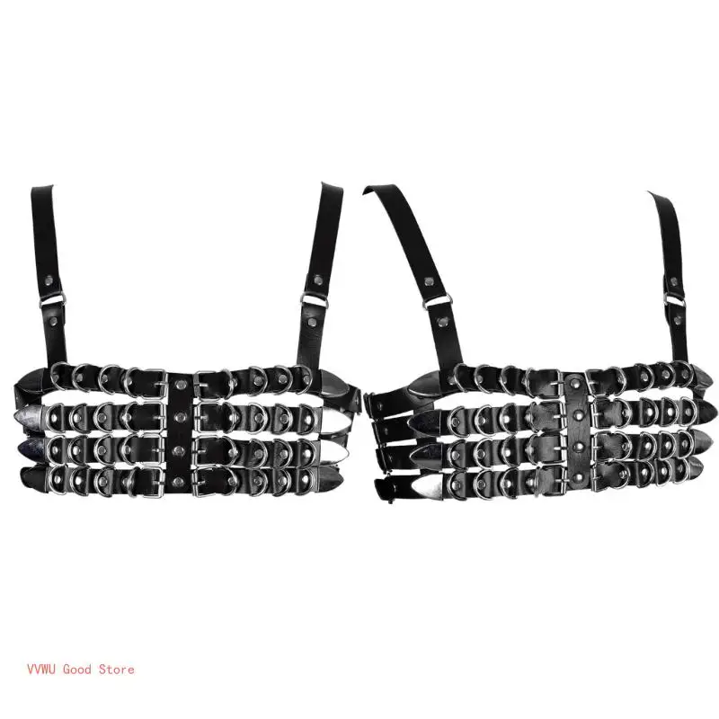 

Punk Chest Chain Belt for Women Layered Harness Chest Chain for Dance Prom