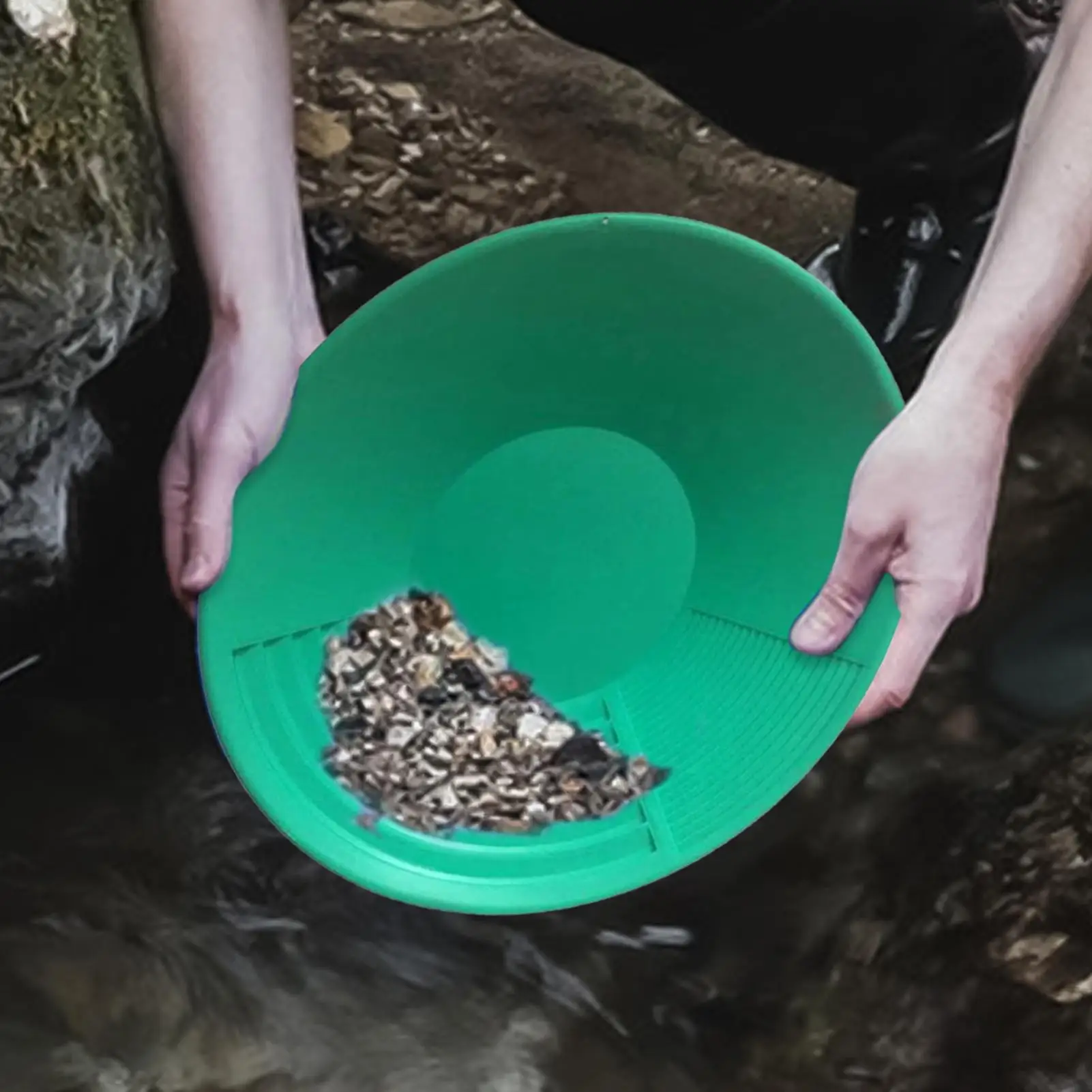 38cm Gold Panning Pan Gold Sifting Classifier Washing Sieve Tray Accessory Portable Gold Prospecting Pans For Easier Mining