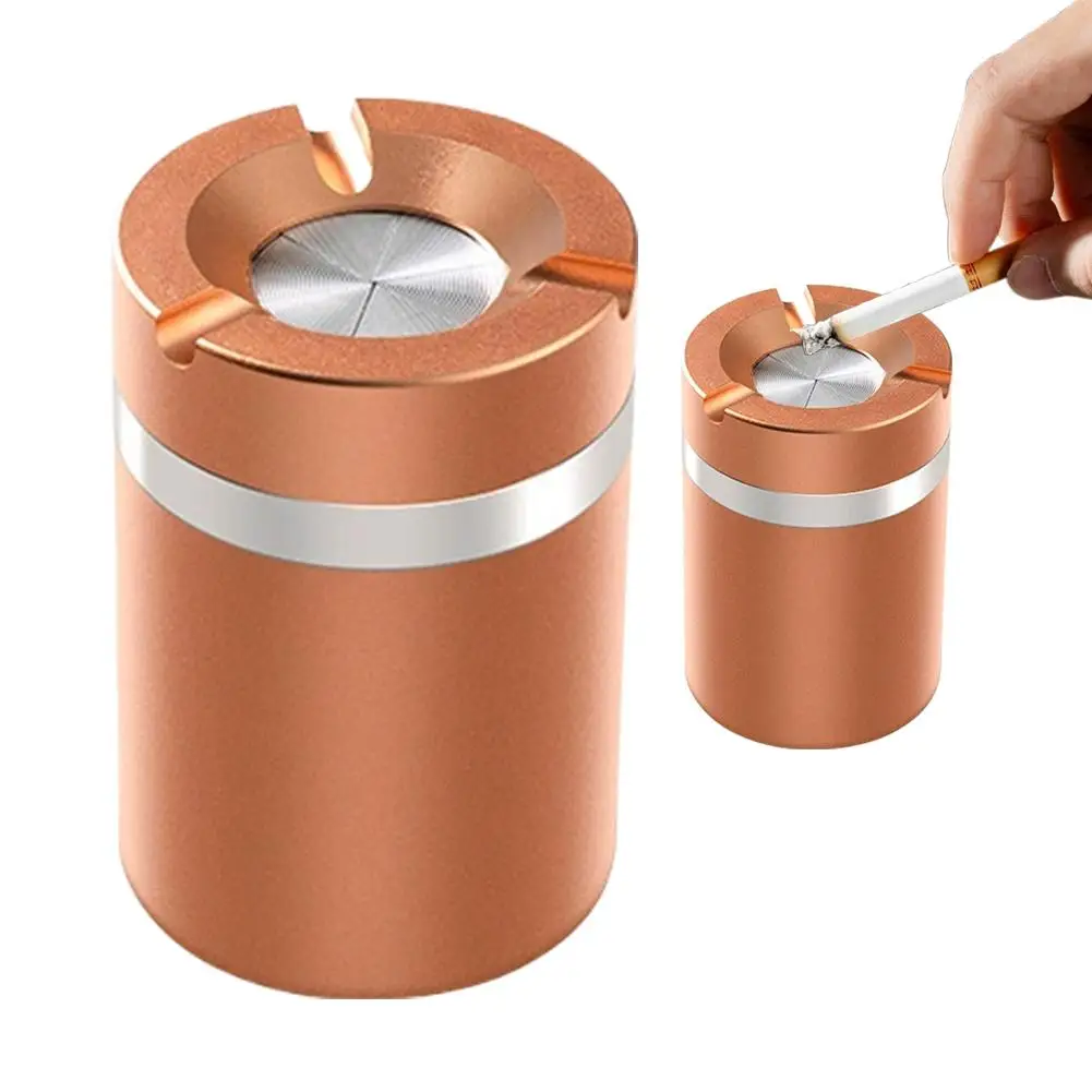Cooler Premium-Aschenbecher mit Drehfunktion und Deckel, Aschenbecher für Raucherzubehör, Anti-Tropf-Aschenbecher für Zuhause und Auto – Detail 3