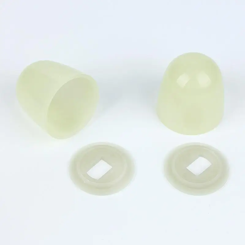 

R9UF 2/4Pcs Luminously Decorative Cover Toilet Bowl Push-on Bolt Screw Caps