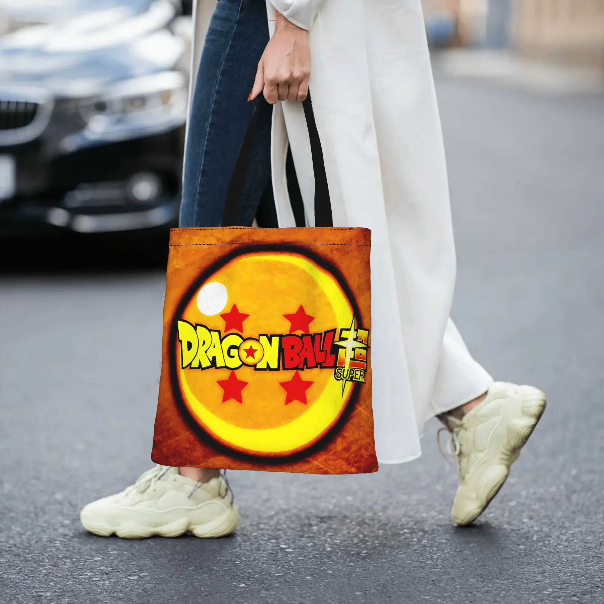 Customized Dragon Ball Z Women's Bag Campus Handbag Large Capacity  Canvas Tote Bag Foldable Chic Pattern