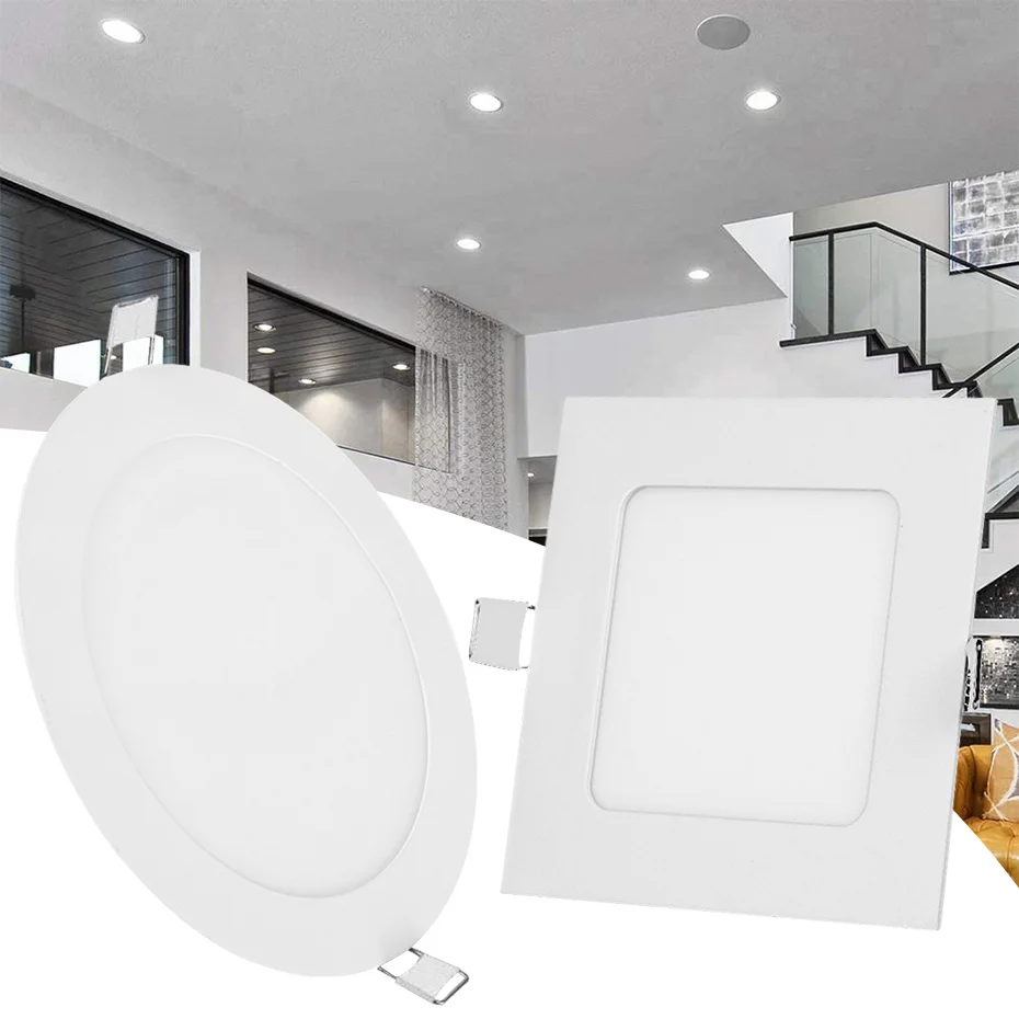 110V 220V LED Panel Light 3W 6W 9W 12W 15W 18W 24W Recessed Ceiling Light LED Downlight Indoor Lighting Spot Led Slim Design