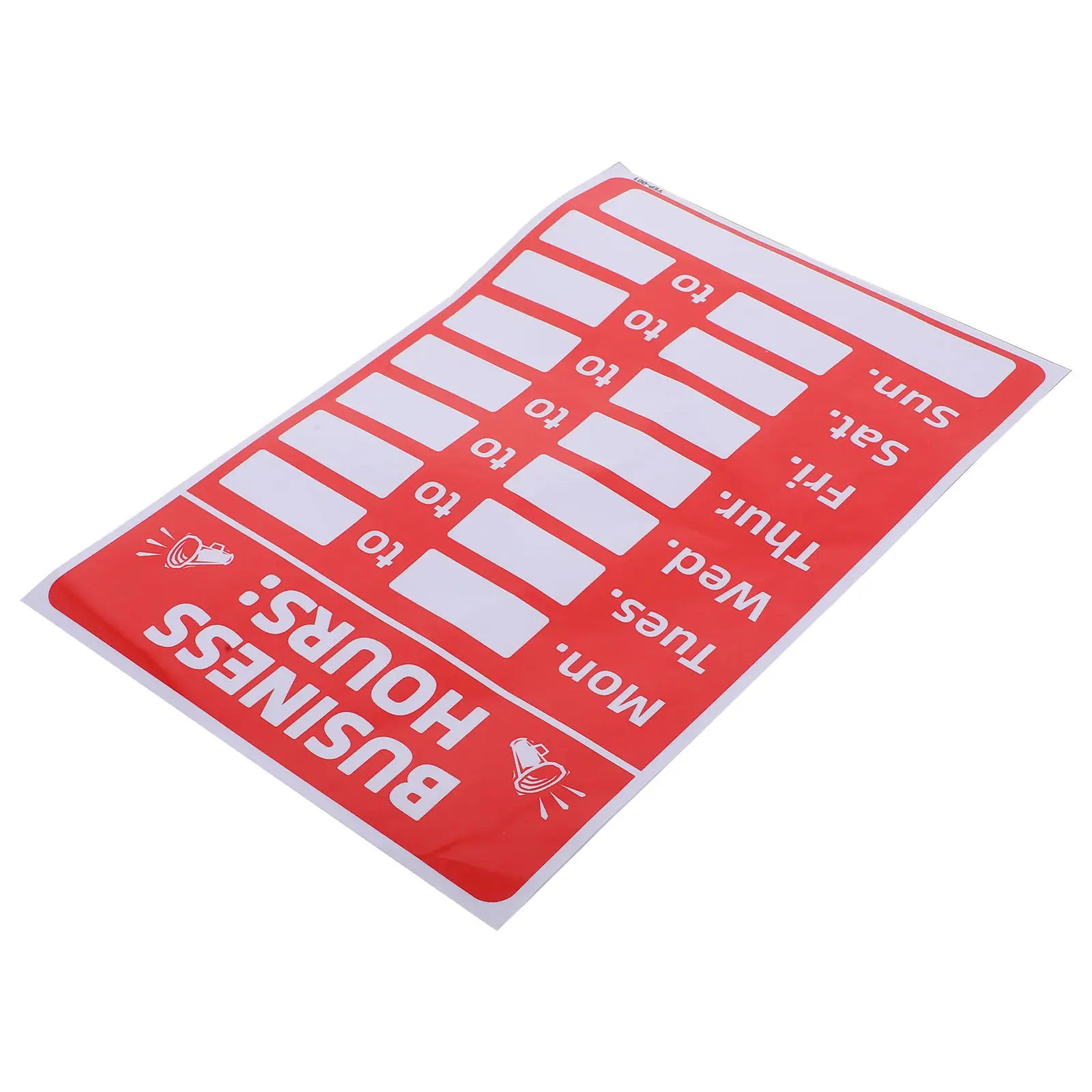 

Business Hours Sticker PVC Self-Adhesive Rewritable Opening Sign Sunproof Fade Proof Waterproof Oil Proof for Shop Store Bank