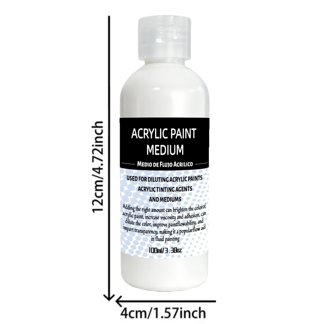 Acrylic Pouring Medium, Premium Acrylic Flow Medium for Fluid Art, High Flow Paint Thinner, Gloss Finish