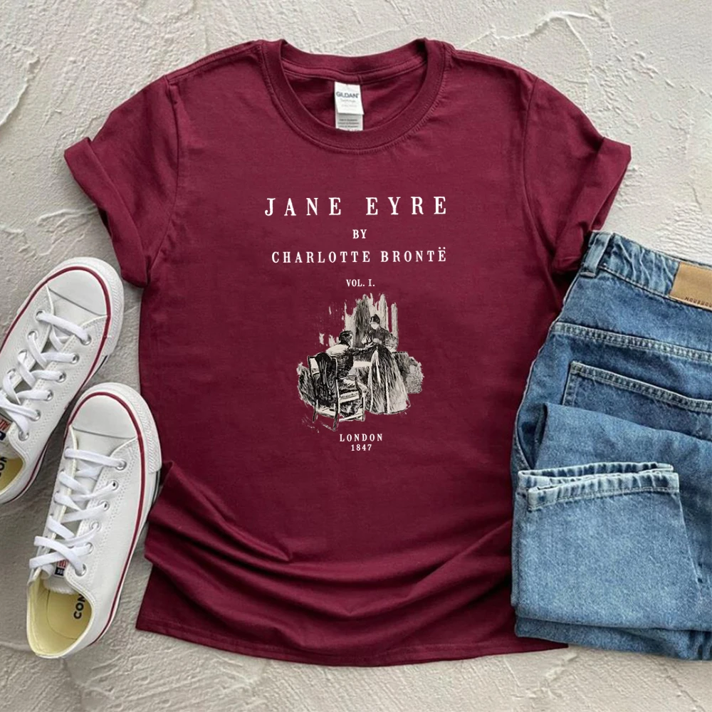 Jane Eyre Shirt Charlotte Bronte T-Shirt Booktok Classic Literature Tee Literature Trendy Short Sleeve Tshirt Bookish Tops Gift