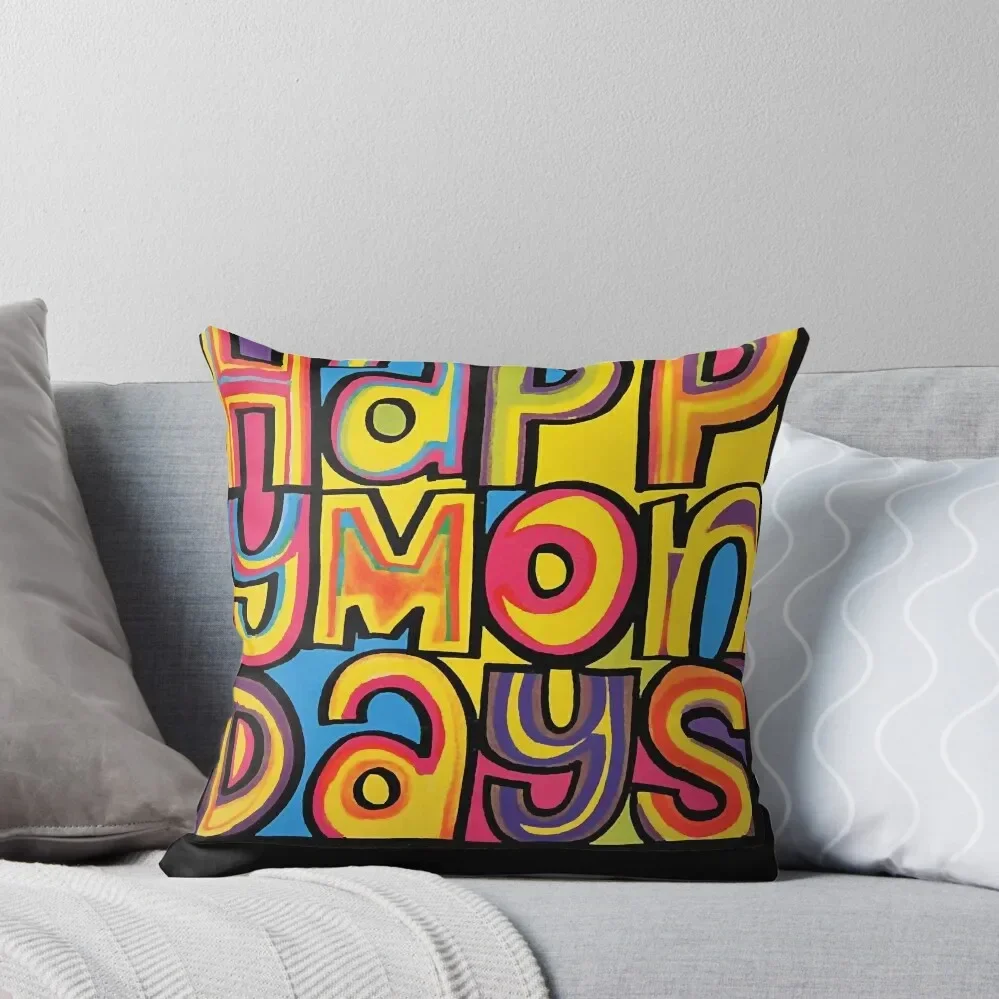 Happy Mondays Essential Throw Pillow pillow cover christmas Pillowcases pillow