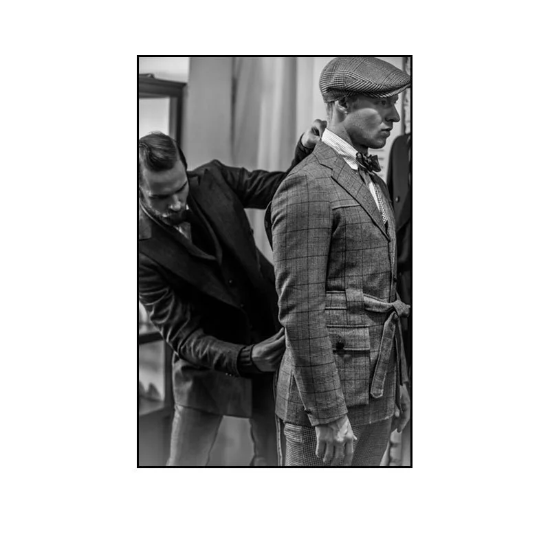 

Men's Herringbone Casual Blazer Slim Single-breasted Fashion Design Comfortable Business Commuter Jacket Men Suit Jackets Man