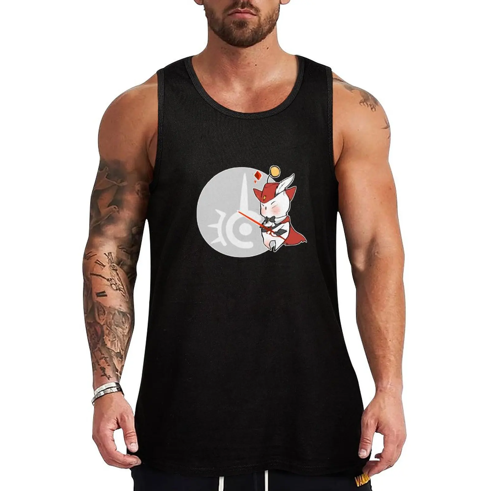 RED MAGE MOOGLE FFXIV Tank Top gym men cute tops Bodybuilding shirt