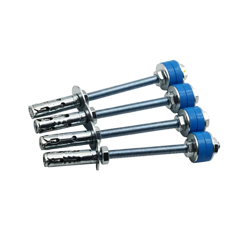 4pcs Carbon Steel Vibration Damping Rods for Central AC and HVAC Installations Requiring Reliable Noise Reduction