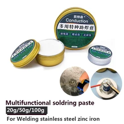 Multifuncional Alumínio Brazing Flux, Safe Solder Flux, Quick Welding Paste, Aço inoxidável, 18650 Bateria