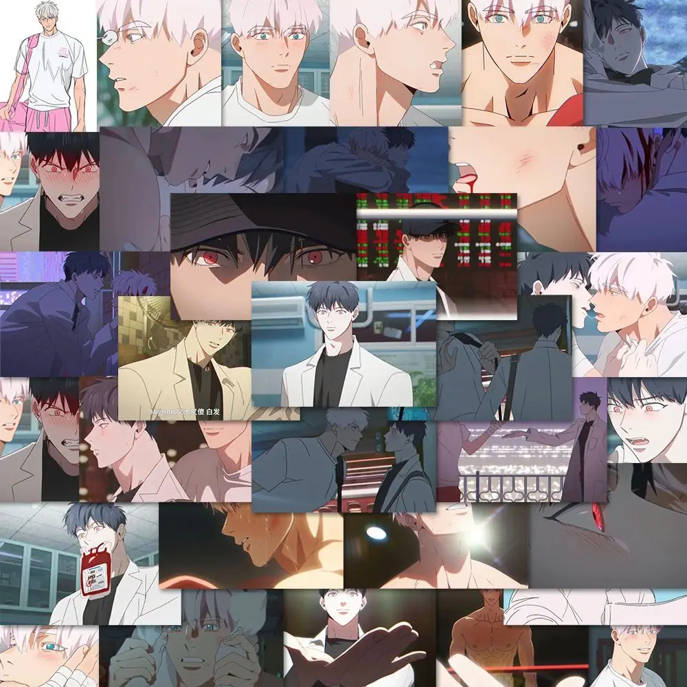 108 Vellen/Set Mignon Licht Koreaanse Bl Manga Sticker Computer, Telefoon Case Decoratieve Sticker Waterdicht