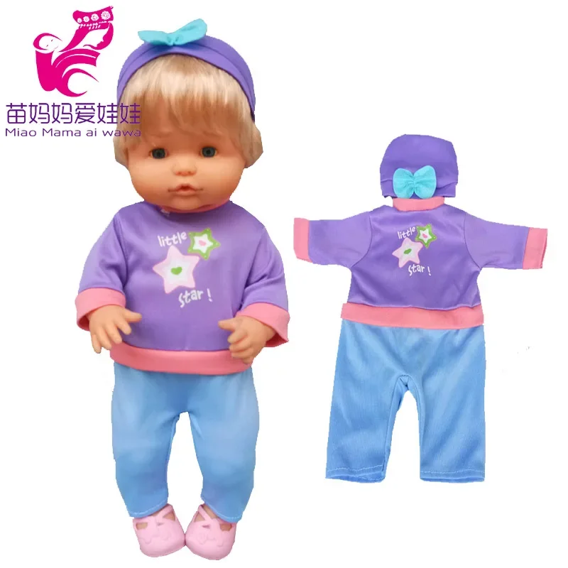 16 Inch Reborn Baby Doll Clothes for 35cm Nenuco Ropa Y Su Hermanita Doll Romper Accessories