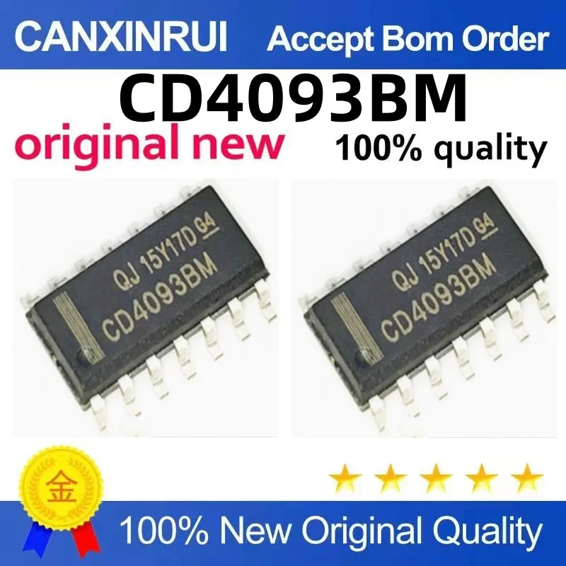 

(100 шт.)CD4093BM HEF4093BT SMD SOP14 4-входной триггерный чип Шмитта